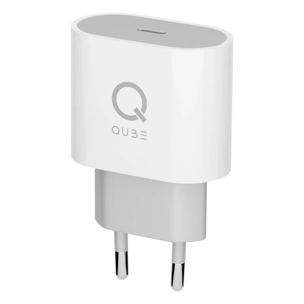 Зарядное устройство QUB QWCPD20WHT PD20W Type-C 3А белое