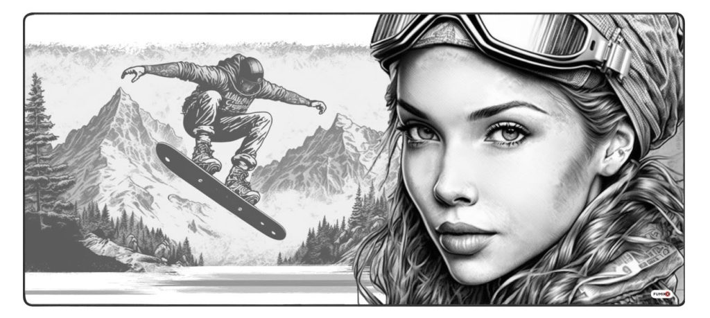 Коврик игровой FUMIKO Сноубординг (900x400х2мм)