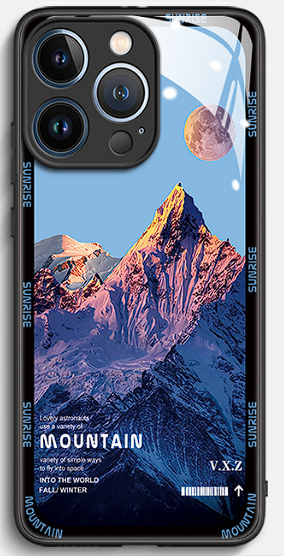 Чехол для iPhone 13 Pro Sunrise Mountain синий