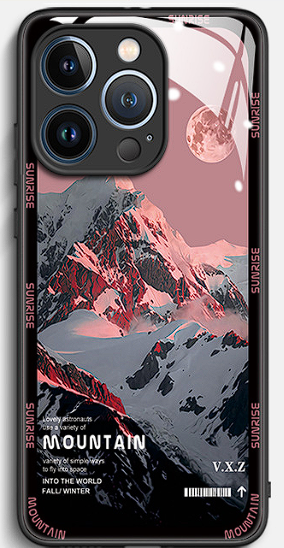 Чехол для iPhone 12 Pro Max Sunrise Mountain розовый
