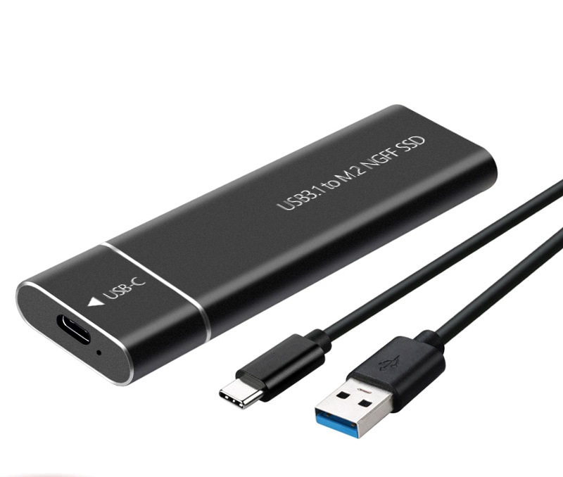 Внешний бокс для SSD "USB3.1 to M.2 NGFF SSD" черный
