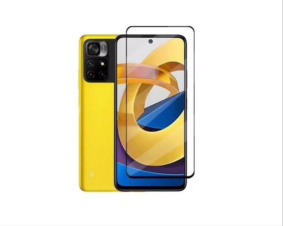 Защитное стекло Poco M5s Full черное