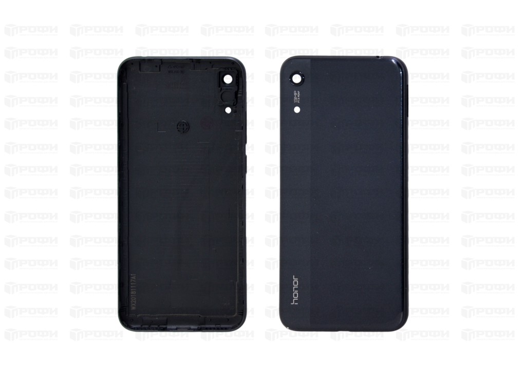 Задняя крышка для Honor 8A со стеклом камеры черная (ориг)