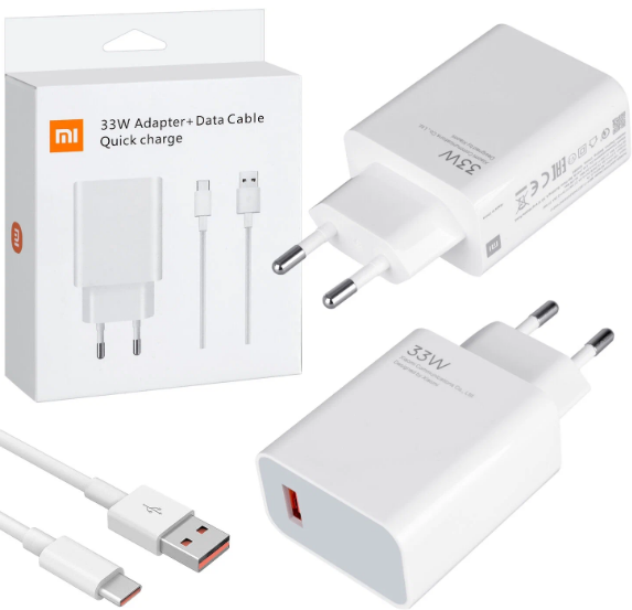СЗУ-1USB Xiaomi 33W, hi-copy + кабель Type-C - USB, в упаковке, белый