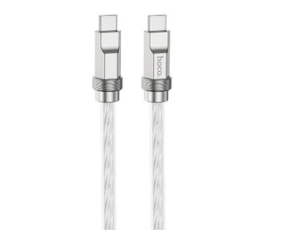 Кабель Hoco U113 Solid 100W Type-C - Type-C серебро