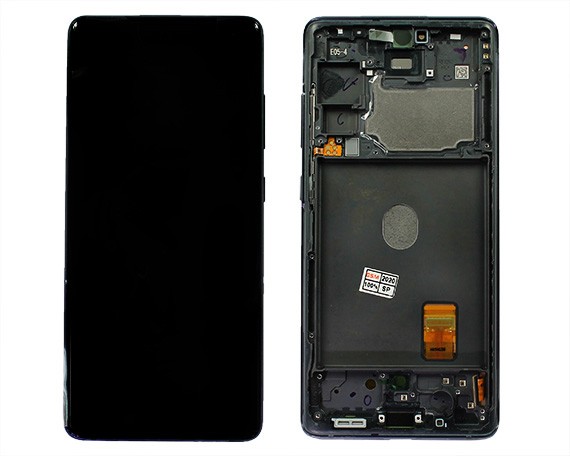 Дисплей для Samsung Galaxy S20 FE (G780F) в сборе с рамой синий (Service Pack 100%)