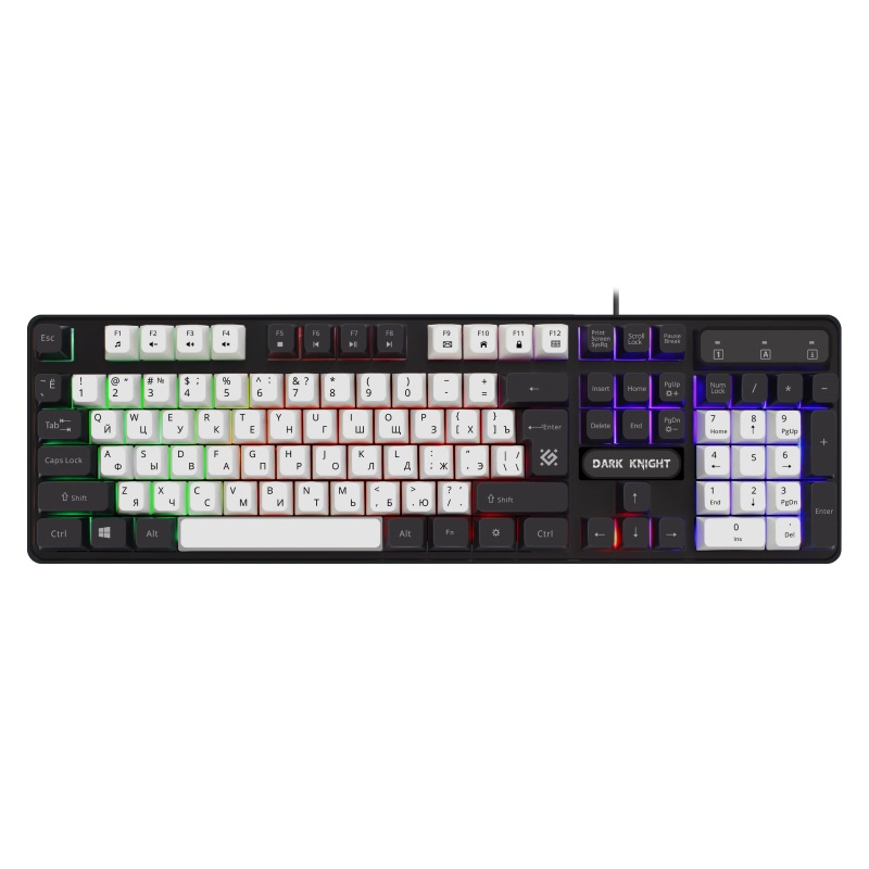 Игровая проводная клавиатура Defender Dark Knight GK-077 серая