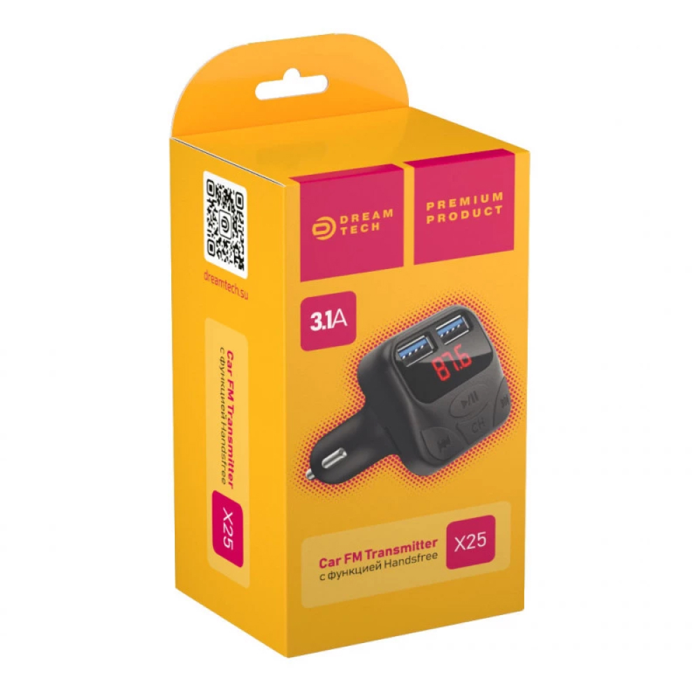 FM-трансмиттер Dream X25 Bluetooth черный