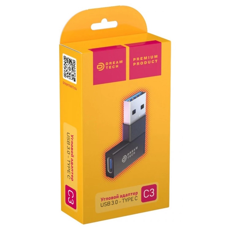 Переходник Dream OTG C3 USB / Type-C черный