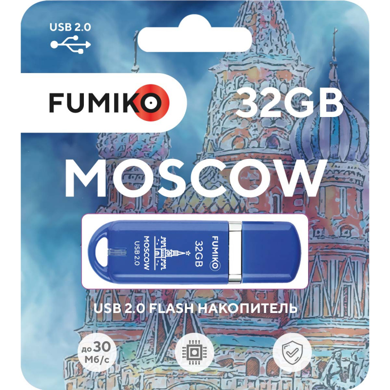 USB-Flash 32GB Fumiko Moscow синяя