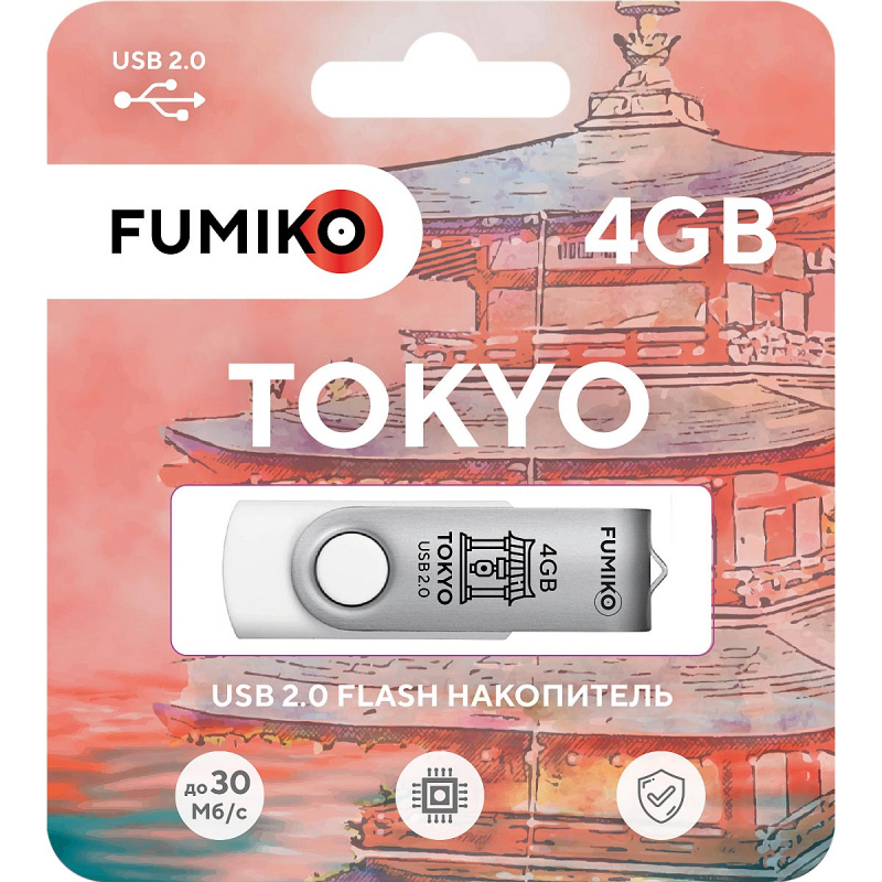 USB-Flash 4GB Fumiko Tokyo белая