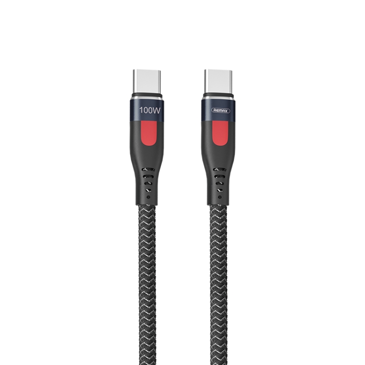 Кабель Remax RC-187c 100W Type-C - Type-C черный, 1м