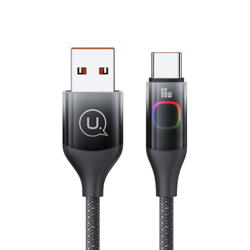 Кабель Usams US-SJ636 Type-C - USB черный градиент, 6A, 1,2м