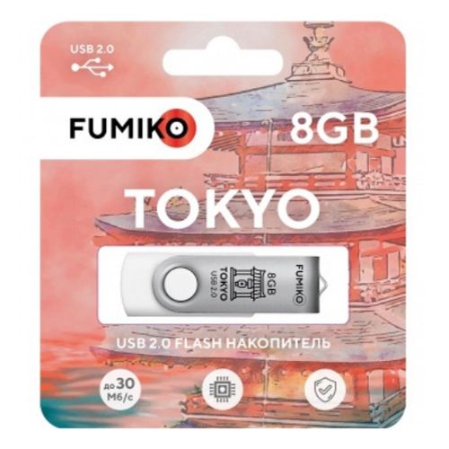USB-Flash 8GB Fumiko Tokyo белая