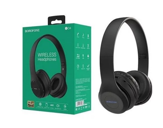 Наушники с Bluetooth Borofone BO4 + с микрофоном черные