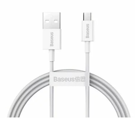 Кабель Baseus Superior Series Fast Charging microUSB - USB 2А белый 1м