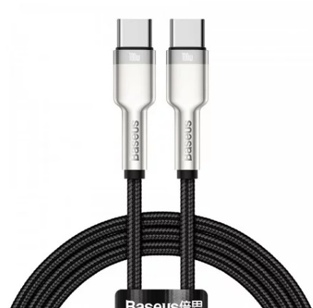 Кабель Baseus Cafule Series Metal Data Cable Type-C to Type-C 100W черный