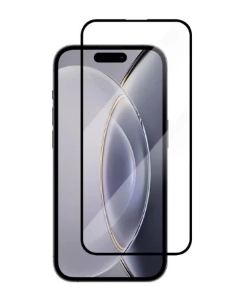 Защитное стекло для iPhone 16 Plus 3D черное