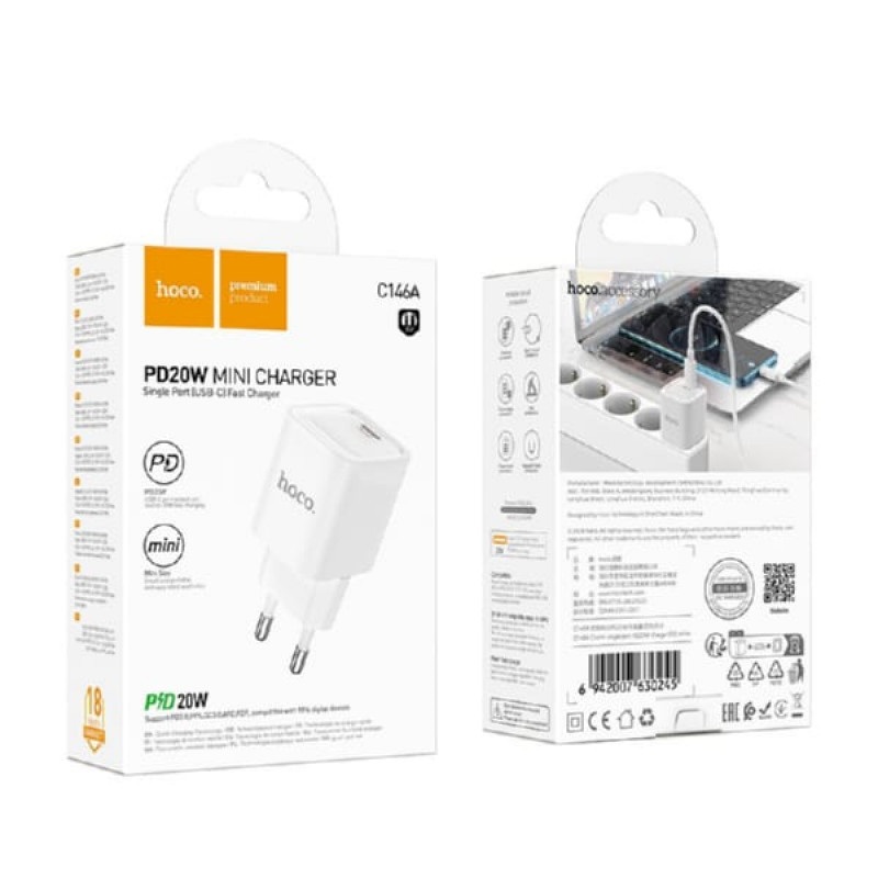 СЗУ USB-C Hoco C146A (Type-C) 20W