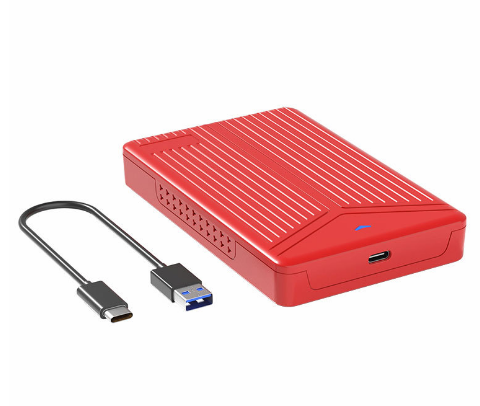 Внешний бокс для SSD "USB 3.1 to M.2" красный