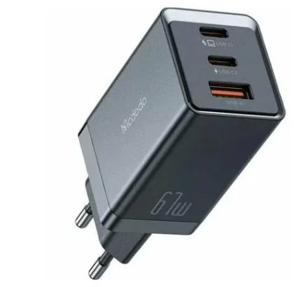 СЗУ-1USB+2USB-C McDodo CH-1541 70W, черный