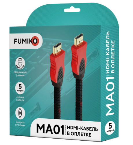 Кабель FUMIKO MA01 HDMI / HDMI в оплетке 5 м