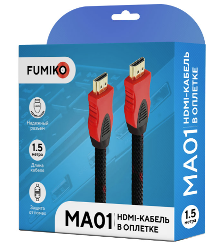 Кабель FUMIKO MA01 HDMI / HDMI в оплетке 1.5 м
