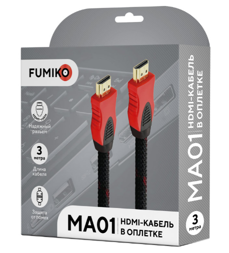 Кабель FUMIKO MA01 HDMI / HDMI в оплетке 3 м