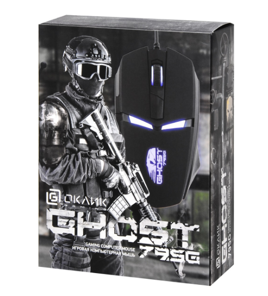 Мышь игровая проводная Oklick 795G Ghost черная