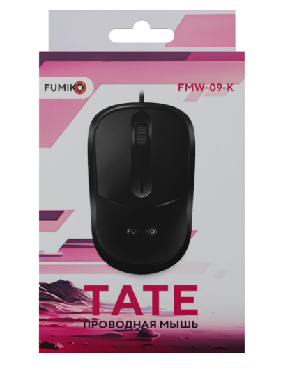 Мышь проводная FUMIKO TATE черная