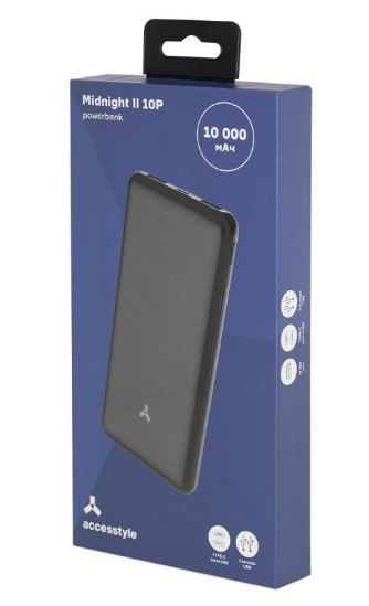 Внешний аккумулятор Accesstyle Midnight 2 10P 10000 мАч черный