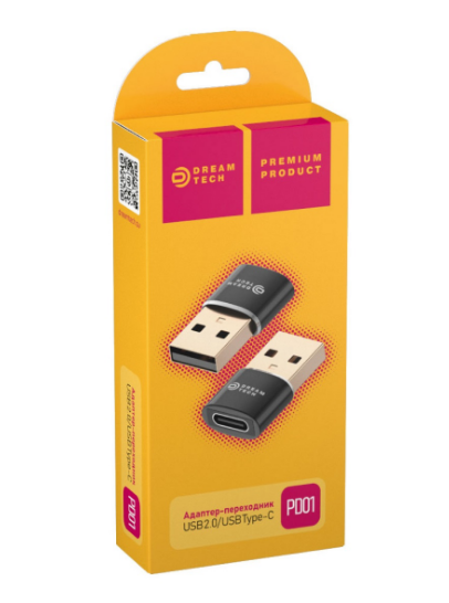 Переходник Dream PD01 OTG USB / Type-C черный