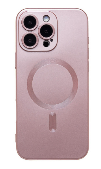 Чехол-накладка для iPhone 16 Pro Max SafeMag силиконовый розовый