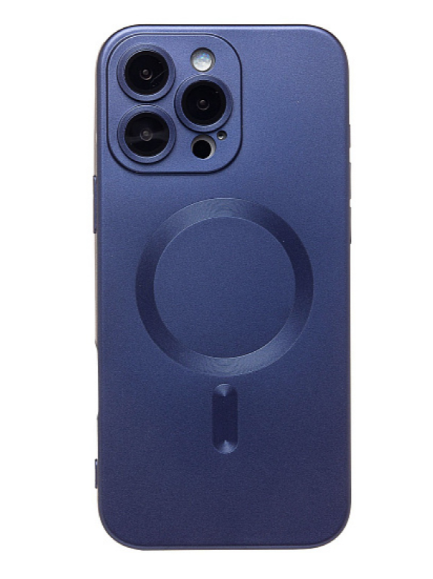 Чехол-накладка для iPhone 16 Pro SafeMag силиконовый синий