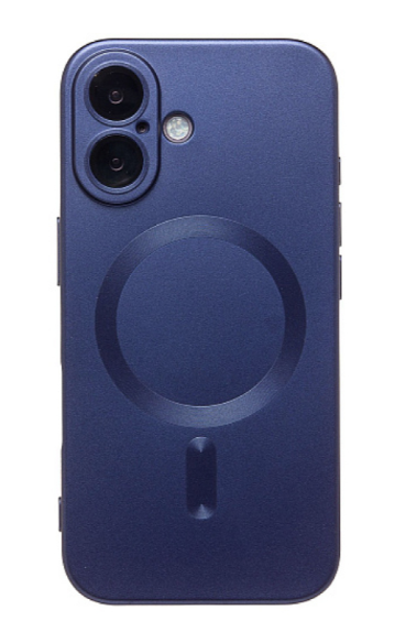 Чехол-накладка для iPhone 16 SafeMag силиконовый синий