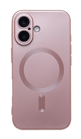 Чехол-накладка для iPhone 16 SafeMag силиконовый розовый