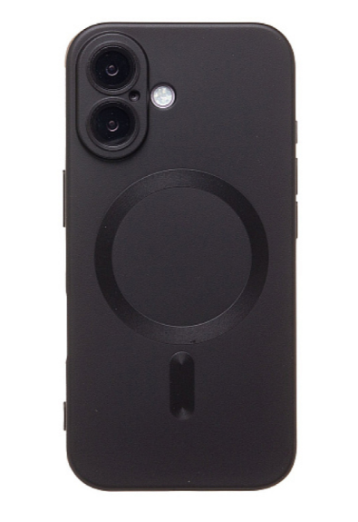 Чехол-накладка для iPhone 16 SafeMag силиконовый черный