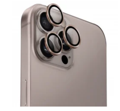 Защ. накладка ANANK на камеру iPhone 16 Pro/16 Pro Max темно-золотая (комплект 3шт)