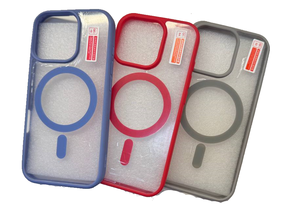 Чехол-накладка для iPhone 16 Pro Max SafeMag пластик красный бампер