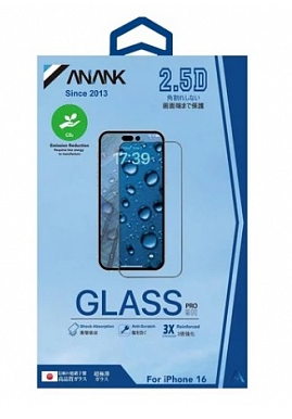 Защитное стекло iPhone 16 Pro Max ANANK 2.5D черное