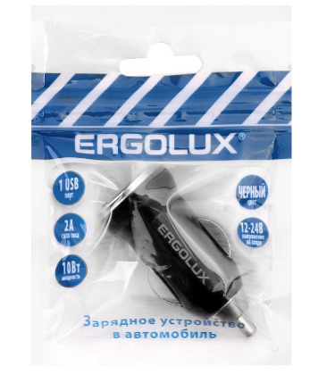 Зарядное устройство Ergolux Промо USB 5V/2A LED ELX-CA01P-C02