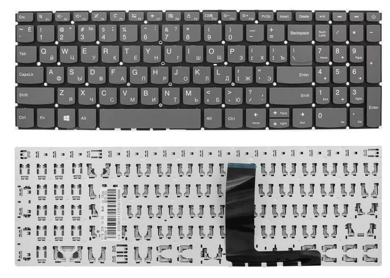 Клавиатура для ноутбука Lenovo IdeaPad 320-15 серая