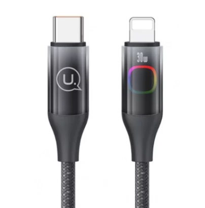 Кабель Usams US-SJ638 30W Type-C - Lightning черный градиент, 1,2м