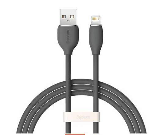Кабель Baseus Jelly Liquid Silica Gel For Lightning - USB черный, 1,2м
