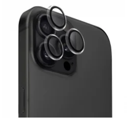 Защитная накладка ANANK на камеру iPhone 15 Pro/15 Pro Max/16 Pro/16 Pro Max прозрачная (комплект 3ш