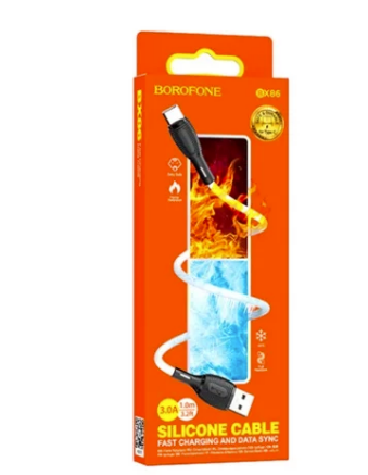 Кабель Borofone BX86 Type-C - USB белый, 1м