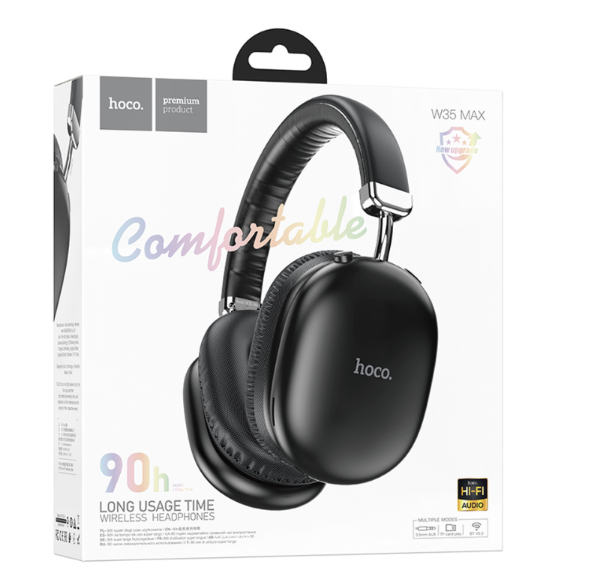 Наушники с Bluetooth Hoco W35 Max + с микрофоном черные