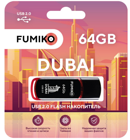 USB-Flash 64GB Fumiko Dubai черная