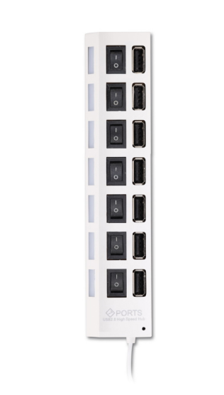 USB-разветвитель SmartBuy SBHA-7207-W 7USB на USB белый (SBHA-7207-W)