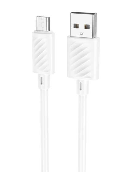 Дата-кабель Hoco MicroUSB X87 белый (1m, 2.4A)